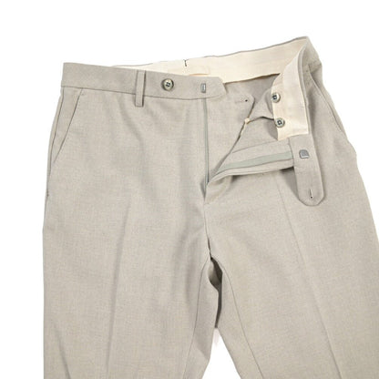 GTA “FEDERICO REGULAR” レーヨン混ポリエステル ノータックパンツ ベージュ 48 | GUARDAROBA MILANO OFFICIAL STORE