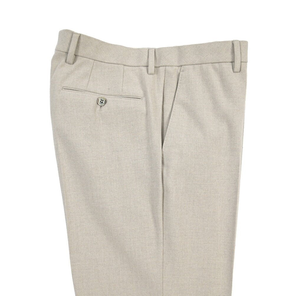 GTA “FEDERICO REGULAR” レーヨン混ポリエステル ノータックパンツ ベージュ 48 | GUARDAROBA MILANO OFFICIAL STORE