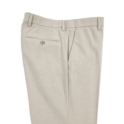 GTA “FEDERICO REGULAR” レーヨン混ポリエステル ノータックパンツ ベージュ 48 | GUARDAROBA MILANO OFFICIAL STORE