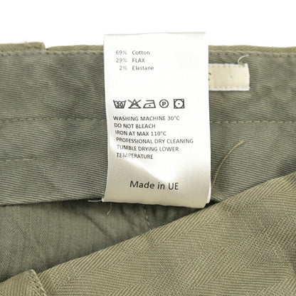 GTA “GIACOMO” リネン混コットン ヘリンボーンカーゴパンツ / COMFORT / メンズ カーキグリーン 46 | GUARDAROBA MILANO OFFICIAL STORE