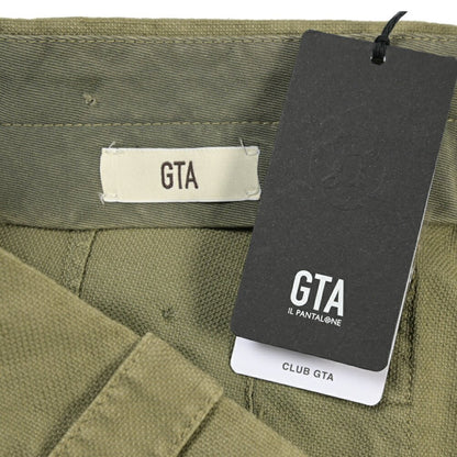 GTA “GIACOMO” リネン混コットン ノータックカーゴパンツ / COMFORT / メンズ カーキグリーン 46 | GUARDAROBA MILANO OFFICIAL STORE
