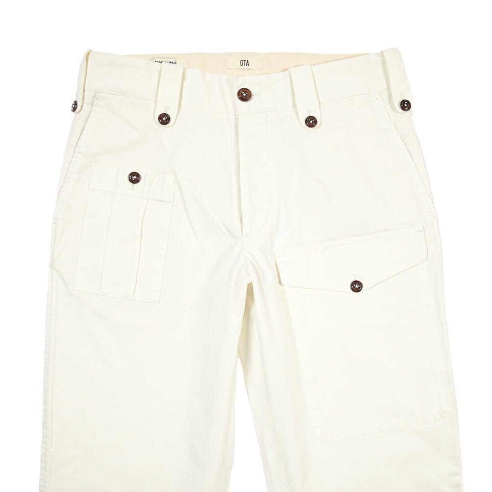 GTA “GIACOMO” ストレッチコットン ノータックカーゴパンツ / COMFORT / メンズ ホワイト 48 | GUARDAROBA MILANO OFFICIAL STORE