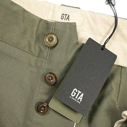 GTA “GIACOMO” ストレッチコットン ノータックカーゴパンツ / COMFORT FIT カーキグリーン 46 | GUARDAROBA MILANO OFFICIAL STORE