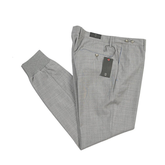 GTA “GIORGIO” ウール100% ノータックイージーパンツ / SLIM / メンズ グレー 50 | GUARDAROBA MILANO OFFICIAL STORE