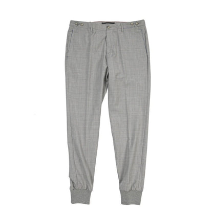 GTA “GIORGIO” ウール100% ノータックイージーパンツ / SLIM / メンズ グレー 50 | GUARDAROBA MILANO OFFICIAL STORE