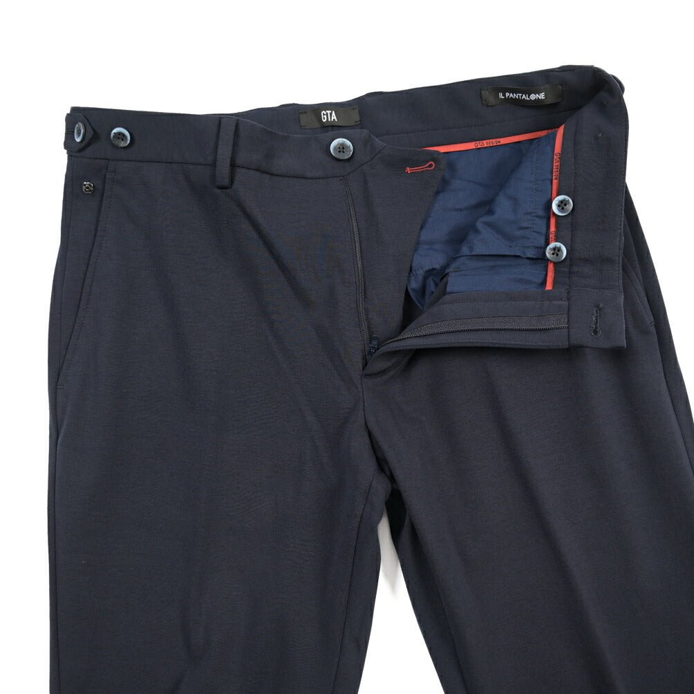 GTA “GIORGIO TECH” ナイロン混コットン スリムフィットイージーパンツ ネイビー 48 | GUARDAROBA MILANO OFFICIAL STORE