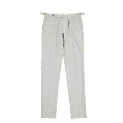 GTA “HERRICK” コットン100% シアサッカーパンツ / COMFORT / メンズ グレー 46 | GUARDAROBA MILANO OFFICIAL STORE