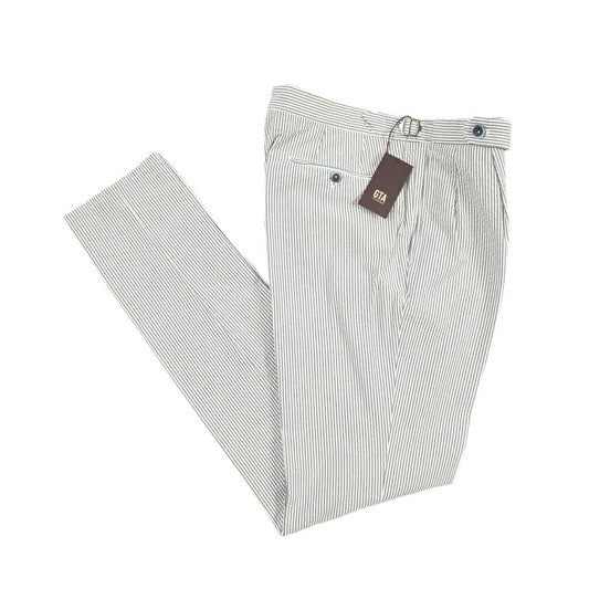 GTA “HERRICK” コットン100% シアサッカーパンツ / COMFORT / メンズ グレー 46 | GUARDAROBA MILANO OFFICIAL STORE