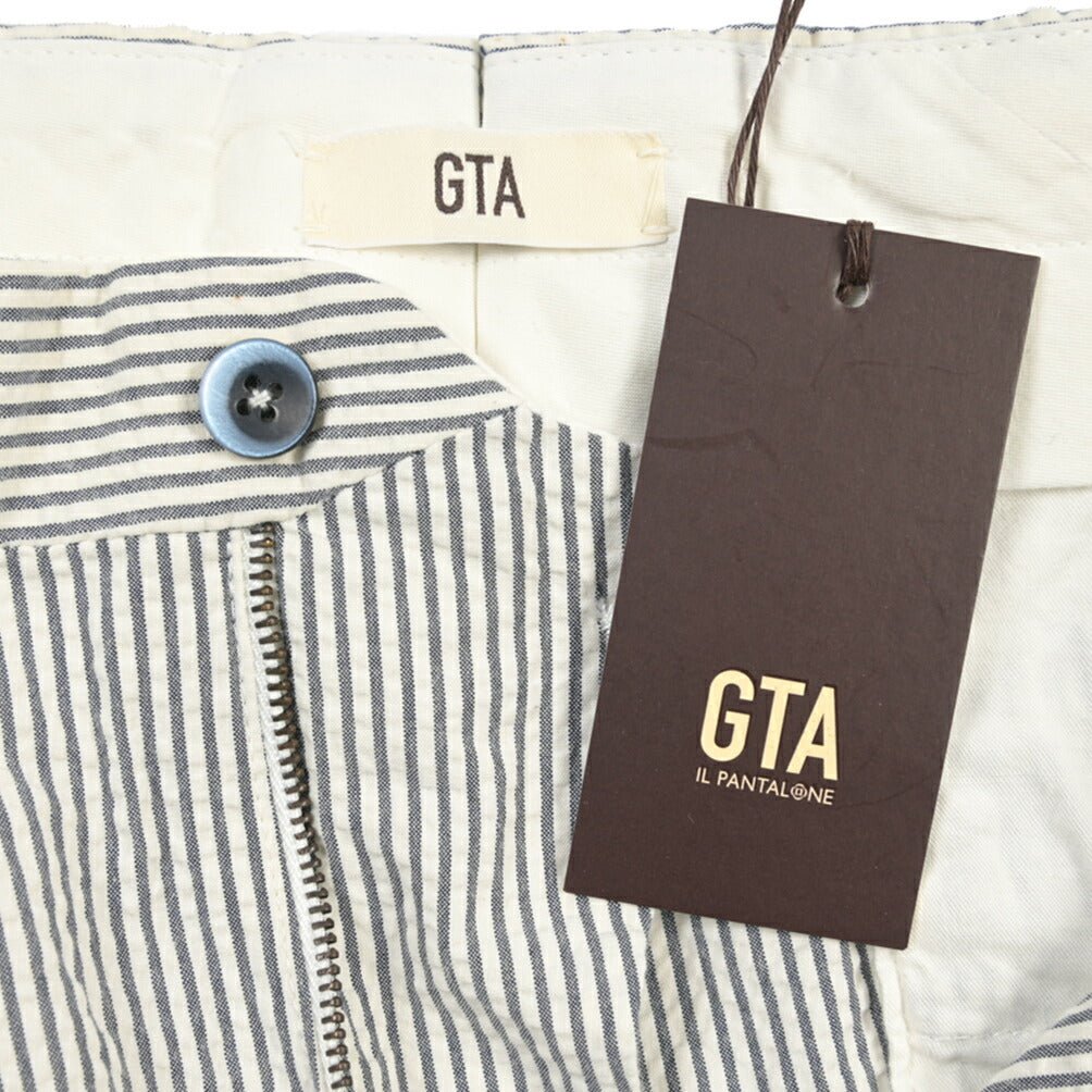 GTA “HERRICK” コットン100% シアサッカーパンツ / COMFORT / メンズ グレー 46 | GUARDAROBA MILANO OFFICIAL STORE