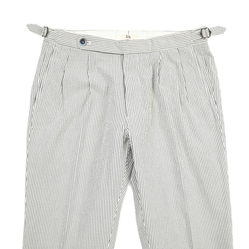 GTA “HERRICK” コットン100% シアサッカーパンツ / COMFORT / メンズ グレー 46 | GUARDAROBA MILANO OFFICIAL STORE