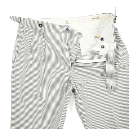 GTA “HERRICK” コットン100% シアサッカーパンツ / COMFORT / メンズ グレー 46 | GUARDAROBA MILANO OFFICIAL STORE