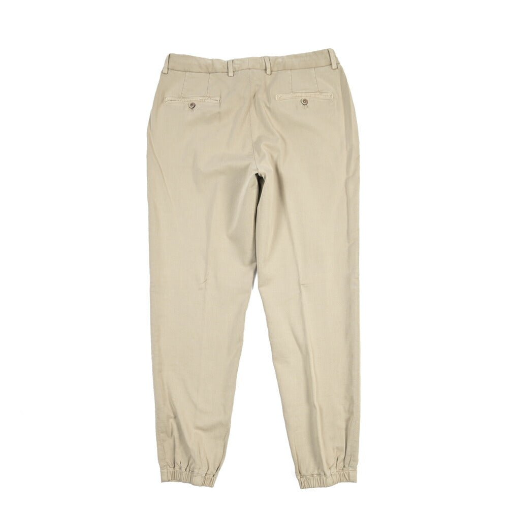 GTA “HERRICK JOG NEW” ストレッチコットン ワンタックジョガーパンツ / COMFORT / メンズ ベージュ 46 | GUARDAROBA MILANO OFFICIAL STORE