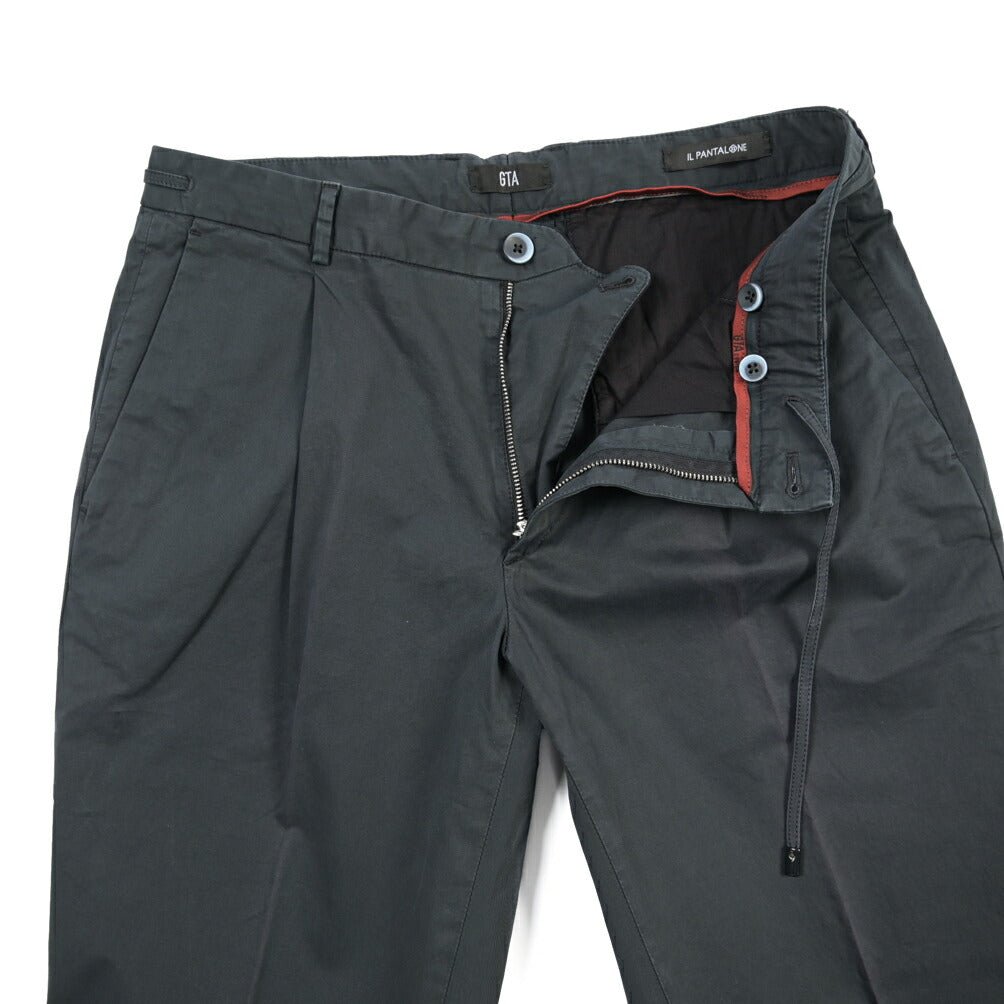 GTA “HERRICK JOG NEW” ストレッチコットン ワンタックジョガーパンツ / COMFORT / メンズ ネイビー 48 | GUARDAROBA MILANO OFFICIAL STORE