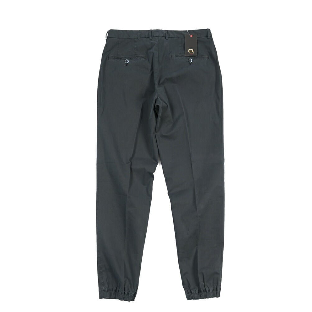 GTA “HERRICK JOG NEW” ストレッチコットン ワンタックジョガーパンツ / COMFORT / メンズ ネイビー 48 | GUARDAROBA MILANO OFFICIAL STORE