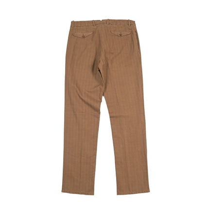 GTA “LORENZO” リネン混コットン ヘリンボーンカーゴパンツ / COMFORT / メンズ ブラウン 46 | GUARDAROBA MILANO OFFICIAL STORE