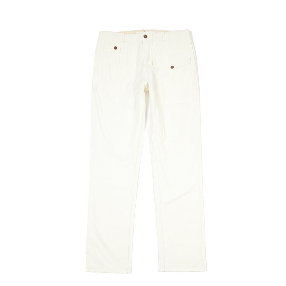 GTA “LORENZO” ストレッチコットン ノータックパンツ / COMFORT / メンズ ホワイト 46 | GUARDAROBA MILANO OFFICIAL STORE