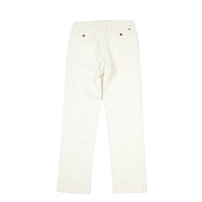 GTA “LORENZO” ストレッチコットン ノータックパンツ / COMFORT / メンズ ホワイト 46 | GUARDAROBA MILANO OFFICIAL STORE