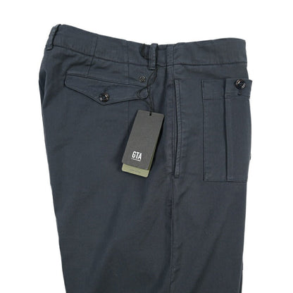 GTA “LORENZO” ストレッチコットン ノータックパンツ / COMFORT FIT ネイビー 46 | GUARDAROBA MILANO OFFICIAL STORE