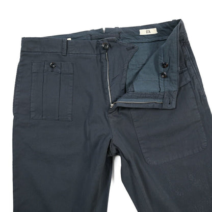 GTA “LORENZO” ストレッチコットン ノータックパンツ / COMFORT FIT ネイビー 46 | GUARDAROBA MILANO OFFICIAL STORE