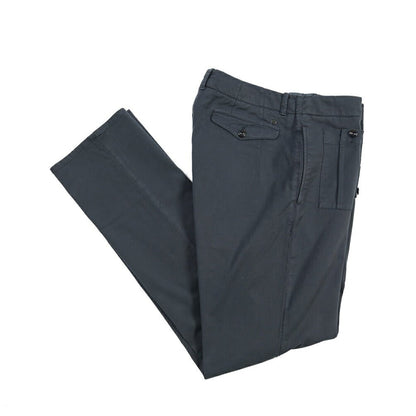 GTA “LORENZO” ストレッチコットン ノータックパンツ / COMFORT FIT ネイビー 46 | GUARDAROBA MILANO OFFICIAL STORE
