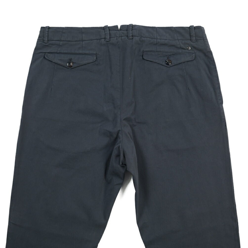 GTA “LORENZO” ストレッチコットン ノータックパンツ / COMFORT FIT ネイビー 46 | GUARDAROBA MILANO OFFICIAL STORE