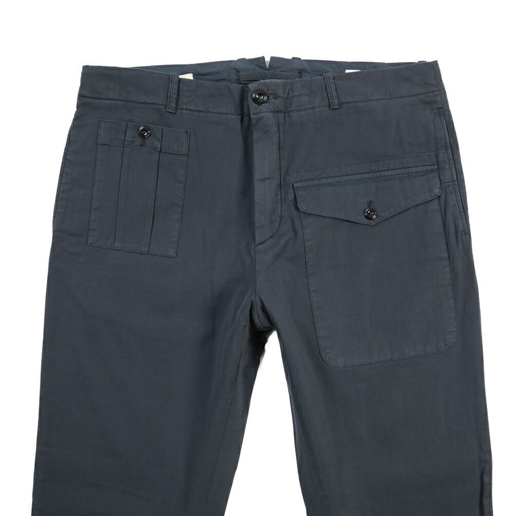 GTA “LORENZO” ストレッチコットン ノータックパンツ / COMFORT FIT ネイビー 46 | GUARDAROBA MILANO OFFICIAL STORE