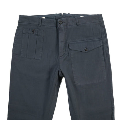 GTA “LORENZO” ストレッチコットン ノータックパンツ / COMFORT FIT ネイビー 46 | GUARDAROBA MILANO OFFICIAL STORE