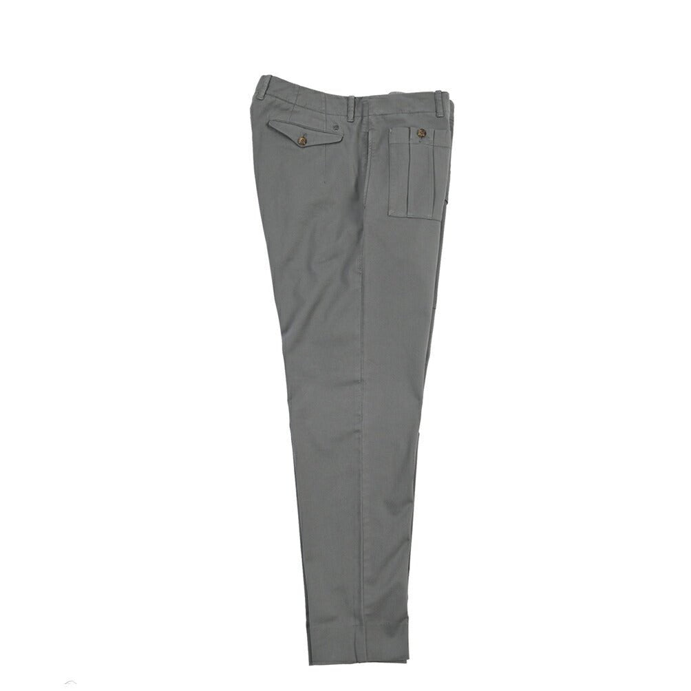 GTA “LORENZO DE” ストレッチコットン ノータックパンツ / COMFORT FIT グレー 50 | GUARDAROBA MILANO OFFICIAL STORE