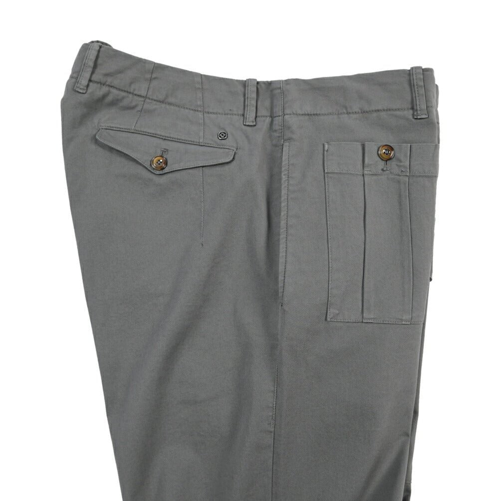 GTA “LORENZO DE” ストレッチコットン ノータックパンツ / COMFORT FIT グレー 50 | GUARDAROBA MILANO OFFICIAL STORE