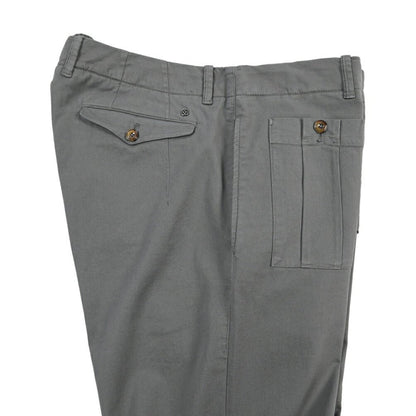GTA “LORENZO DE” ストレッチコットン ノータックパンツ / COMFORT FIT グレー 50 | GUARDAROBA MILANO OFFICIAL STORE