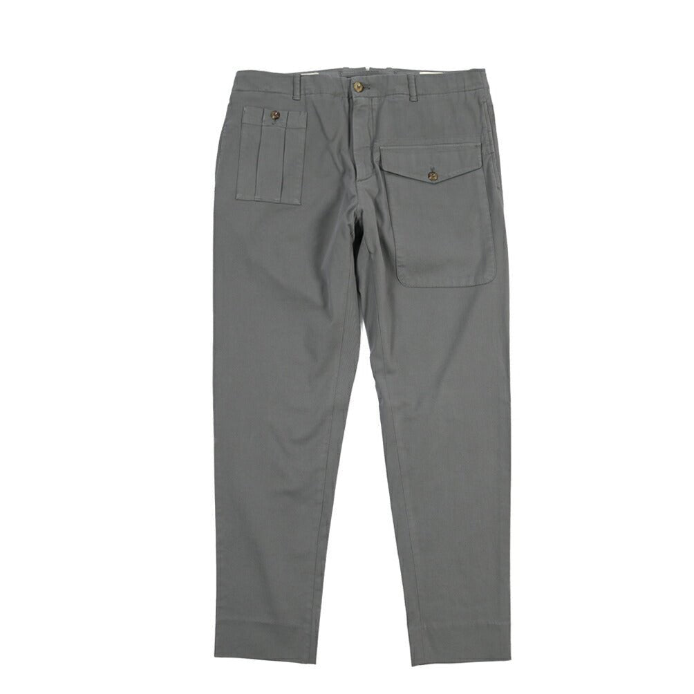 GTA “LORENZO DE” ストレッチコットン ノータックパンツ / COMFORT FIT グレー 50 | GUARDAROBA MILANO OFFICIAL STORE