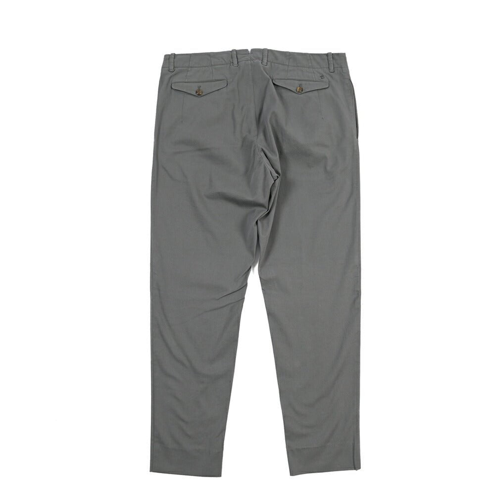 GTA “LORENZO DE” ストレッチコットン ノータックパンツ / COMFORT FIT グレー 50 | GUARDAROBA MILANO OFFICIAL STORE