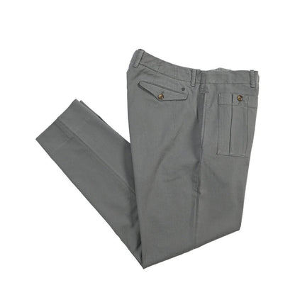GTA “LORENZO DE” ストレッチコットン ノータックパンツ / COMFORT FIT グレー 50 | GUARDAROBA MILANO OFFICIAL STORE