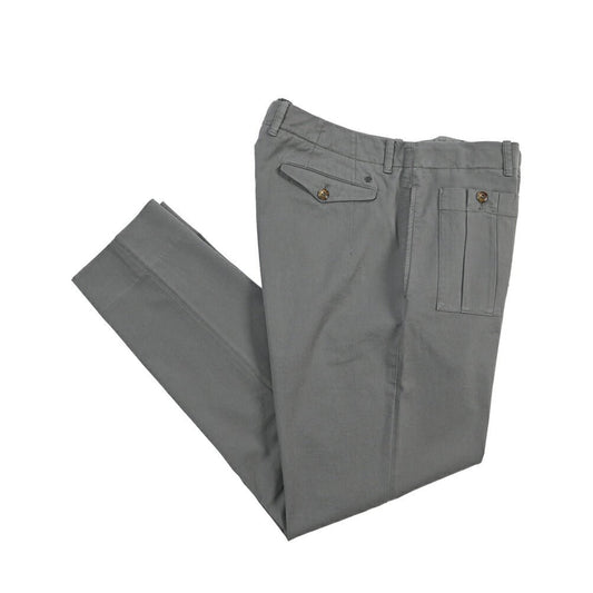 GTA “LORENZO DE” ストレッチコットン ノータックパンツ / COMFORT FIT グレー 50 | GUARDAROBA MILANO OFFICIAL STORE