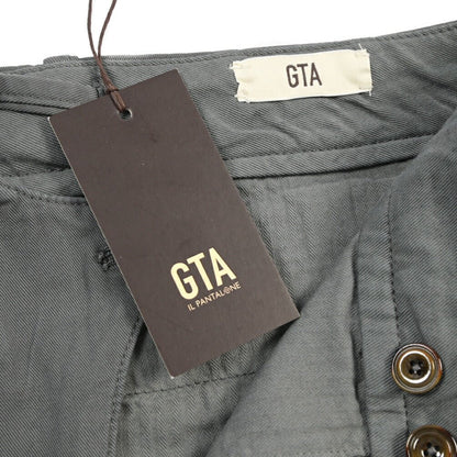 GTA “LORENZO DE” ストレッチコットン ノータックパンツ / COMFORT FIT グレー 50 | GUARDAROBA MILANO OFFICIAL STORE
