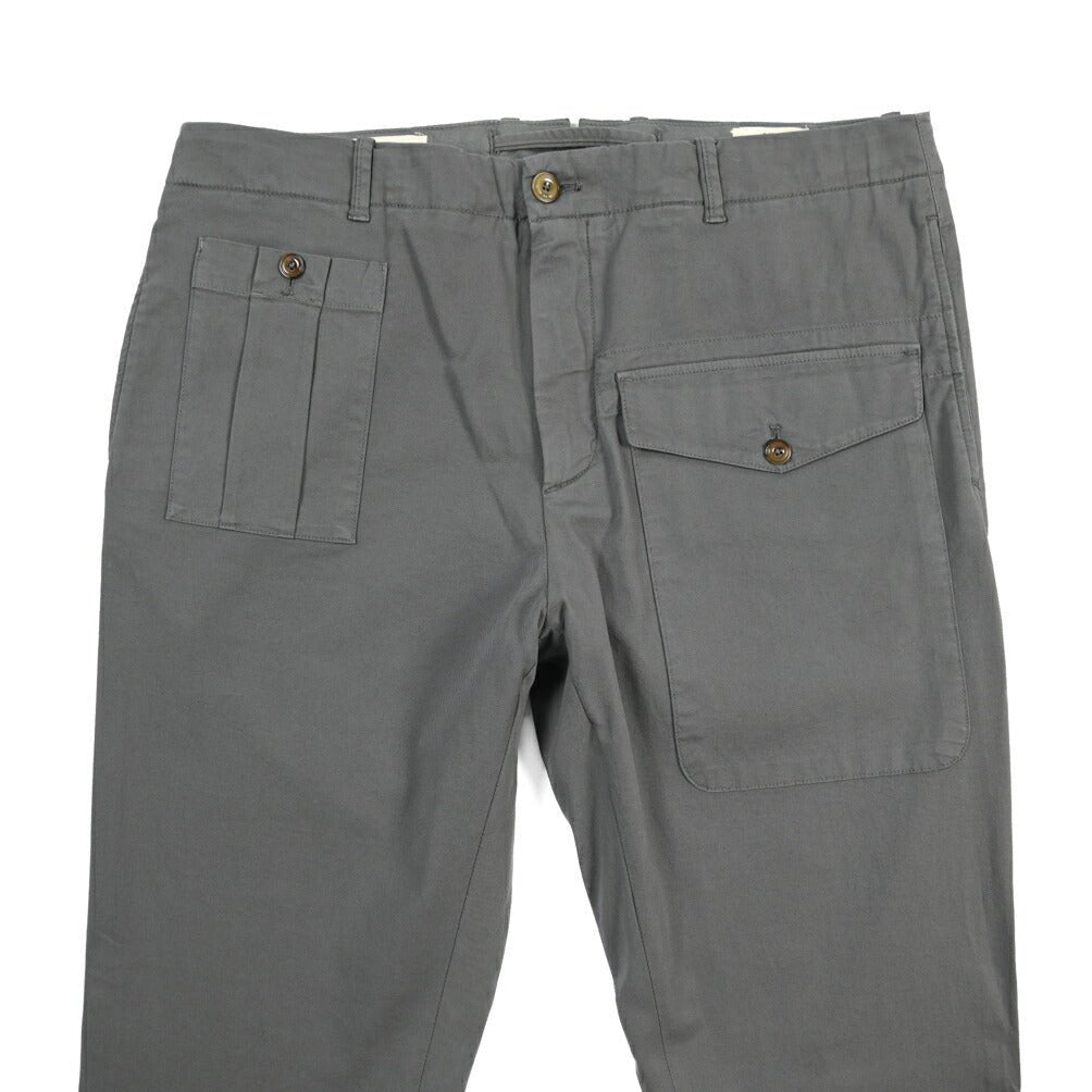 GTA “LORENZO DE” ストレッチコットン ノータックパンツ / COMFORT FIT グレー 50 | GUARDAROBA MILANO OFFICIAL STORE