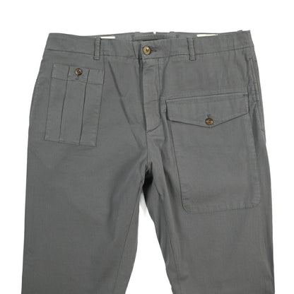 GTA “LORENZO DE” ストレッチコットン ノータックパンツ / COMFORT FIT グレー 50 | GUARDAROBA MILANO OFFICIAL STORE