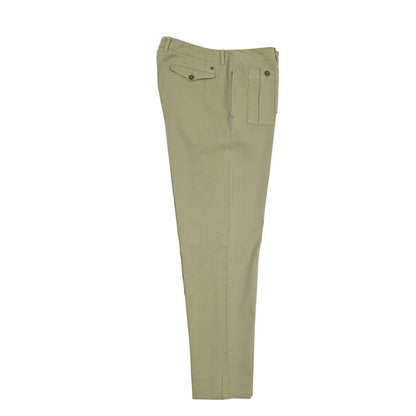 GTA “LORENZO DE” ストレッチコットン ノータックパンツ / COMFORT FIT カーキグリーン 48 | GUARDAROBA MILANO OFFICIAL STORE