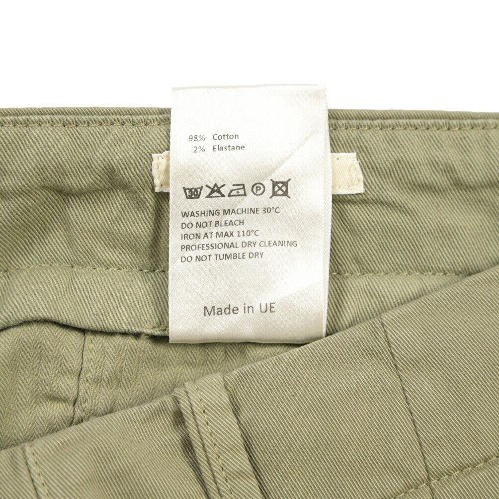 GTA “LORENZO DE” ストレッチコットン ノータックパンツ / COMFORT FIT カーキグリーン 48 | GUARDAROBA MILANO OFFICIAL STORE