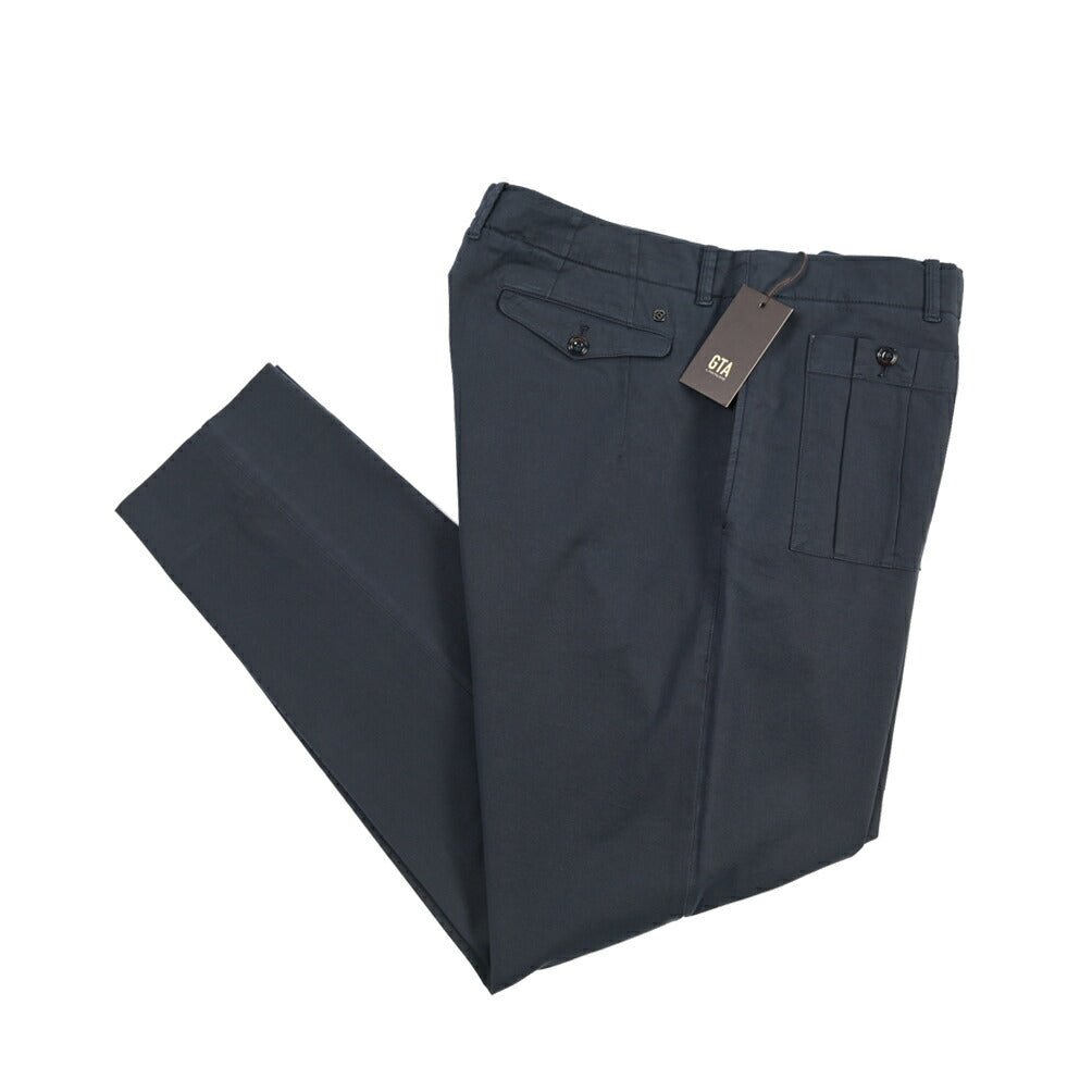 GTA “LORENZO DE” ストレッチコットン カーゴパンツ / COMFORT FIT ネイビー 50 | GUARDAROBA MILANO OFFICIAL STORE
