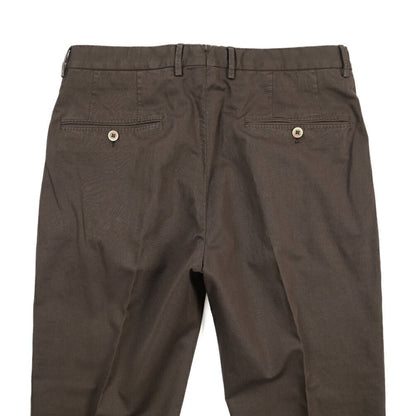 GTA “LUCA” リネン混コットン ツータックパンツ / REGULAR FIT ブラウン 46 | GUARDAROBA MILANO OFFICIAL STORE