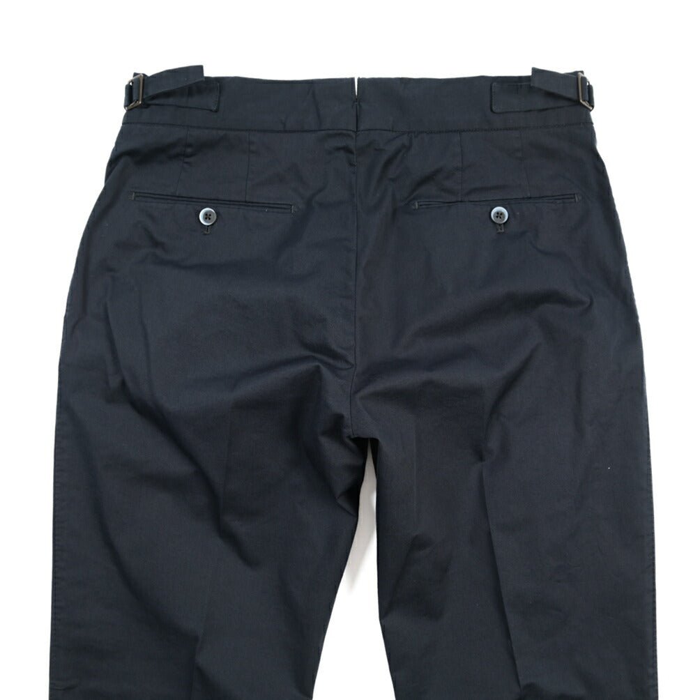 GTA “MAX II” ストレッチコットン ツータックベルトレスパンツ / COMFORT FIT ネイビー 46 | GUARDAROBA MILANO OFFICIAL STORE