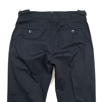 GTA “MAX II” ストレッチコットン ツータックベルトレスパンツ / COMFORT FIT ネイビー 46 | GUARDAROBA MILANO OFFICIAL STORE