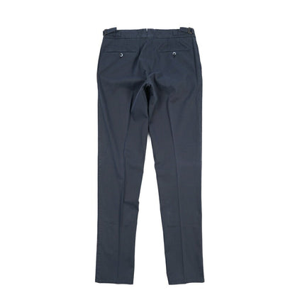 GTA “MAX II” SLIM FIT ストレッチコットン ツータックベルトレスパンツ / SLIM FIT ネイビー 46 | GUARDAROBA MILANO OFFICIAL STORE