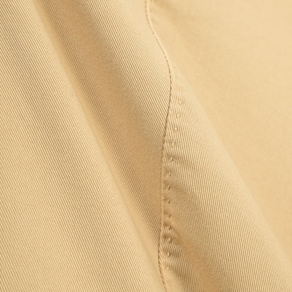 GTA “MAX II” ストレッチコットン ツータックベルトレススラックス / SLIM FIT ベージュ 48 | GUARDAROBA MILANO OFFICIAL STORE