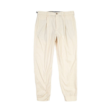 GTA “NIGEL” ストレッチコットン ワンタックイージーパンツ / WAIST COMFORT BAND / メンズ オフホワイト 48 | GUARDAROBA MILANO OFFICIAL STORE