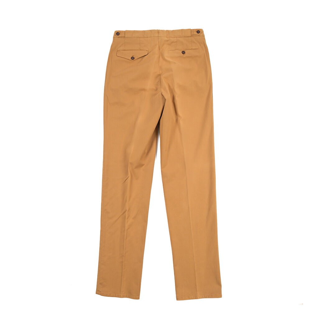 GTA “SERGIO” ストレッチコットン ワンタックイージーパンツ / COMFORT FIT ライトブラウン 46 | GUARDAROBA MILANO OFFICIAL STORE