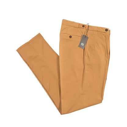 GTA “SERGIO” ストレッチコットン ワンタックイージーパンツ / COMFORT FIT ライトブラウン 46 | GUARDAROBA MILANO OFFICIAL STORE