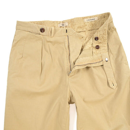 GTA “SERGIO” ストレッチコットン ドローコード付きイージーパンツ / COMFORT FIT ベージュ 44 | GUARDAROBA MILANO OFFICIAL STORE