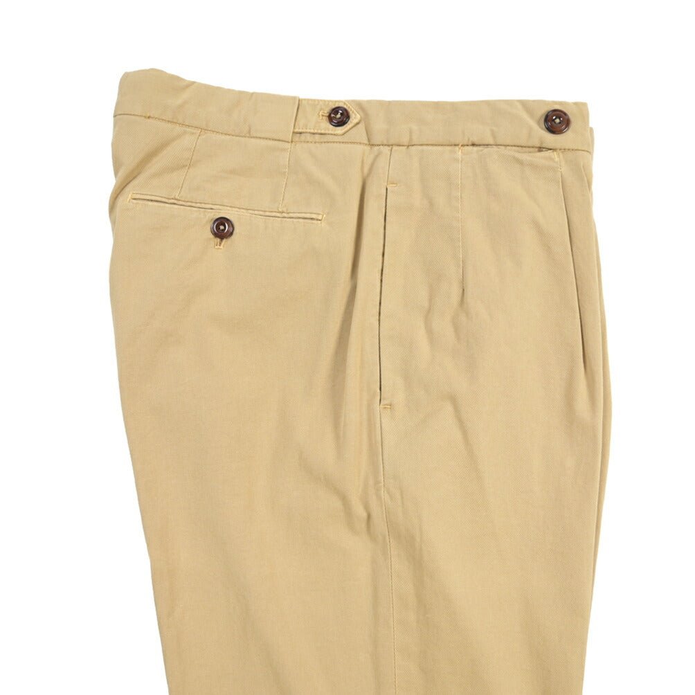 GTA “SERGIO” ストレッチコットン ドローコード付きイージーパンツ / COMFORT FIT ベージュ 44 | GUARDAROBA MILANO OFFICIAL STORE